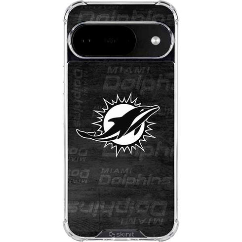 NFL Miami Dolphins Black & White Google Pixel 10 Clear Case